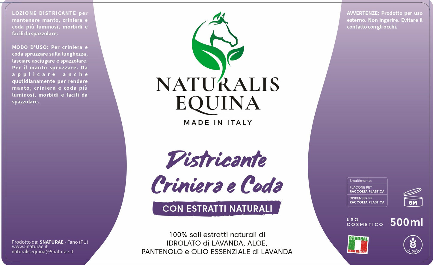 DISTRICANTE SPRAY Criniera e Coda