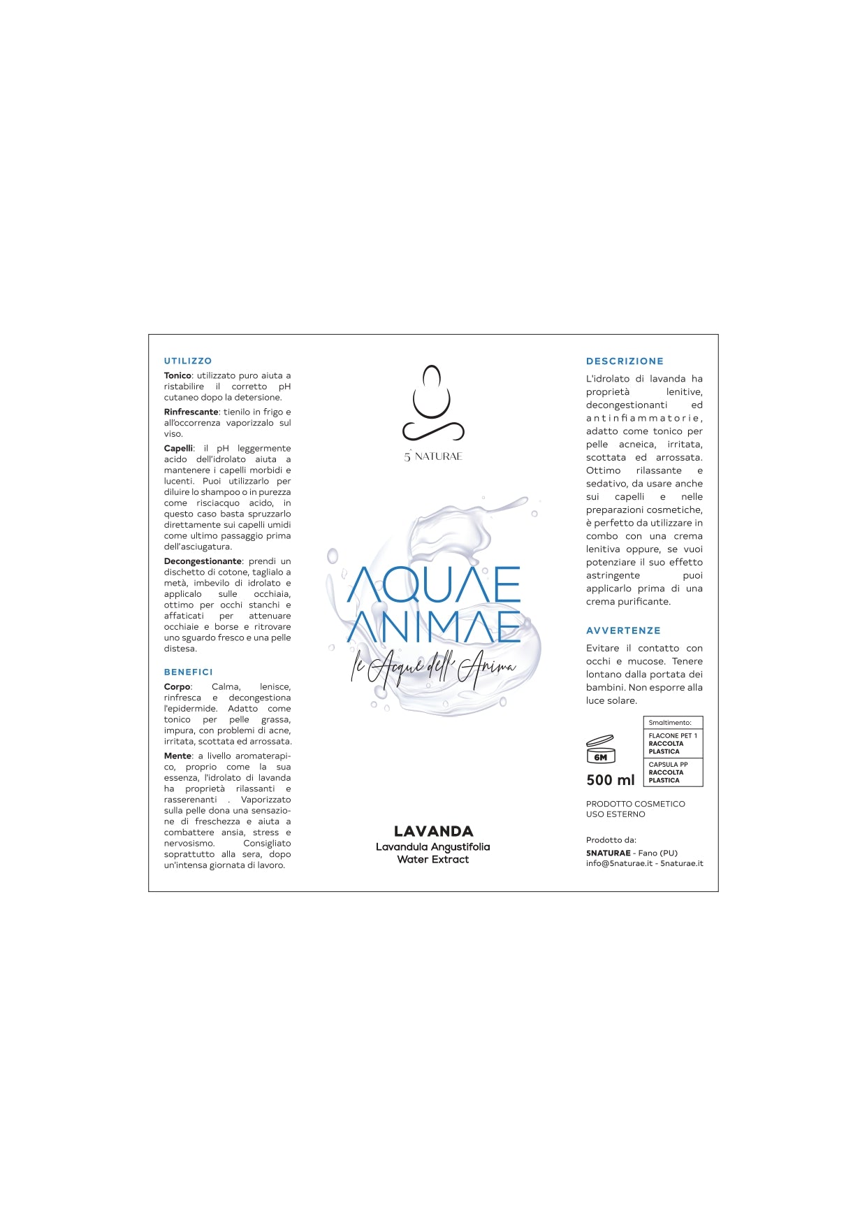 Idrolato di Lavanda  - 250 ml