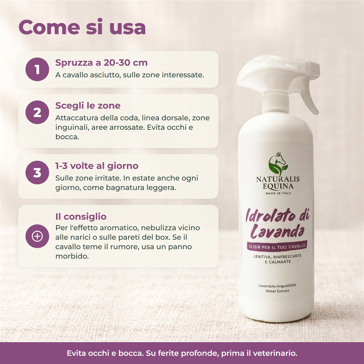 IDROLATO DI LAVANDA veterinaria "Naturalis Equina"